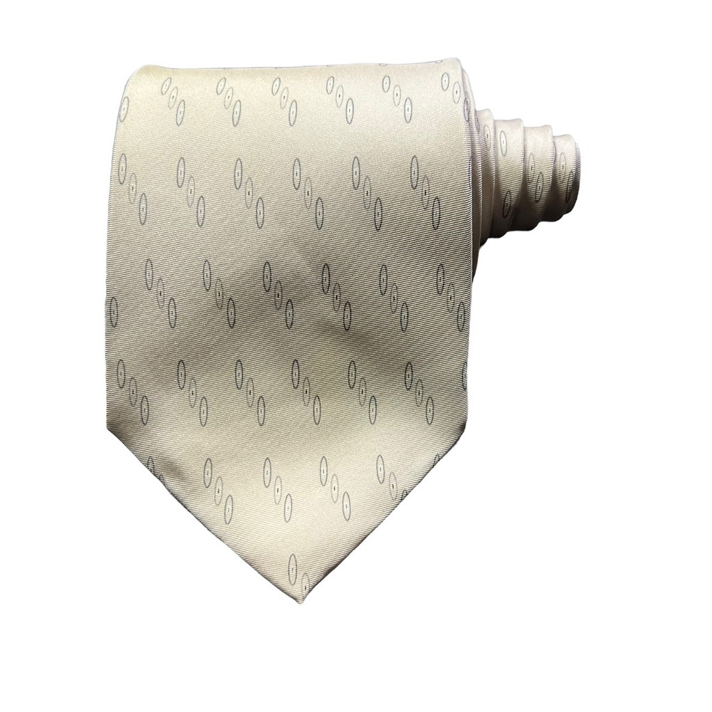 Perry Ellis Portfolio Mens Tie Necktie Multicolor Geometric 100% Silk Wide 57"